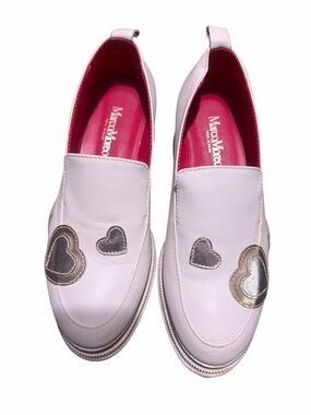 Marco Moreo Leather Heart Slip-On Loafers